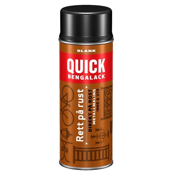 Quick Rett På Rust Sort Blank, sprayboks, Bengalack