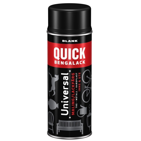 Quick Spraylakk Nr 150 Sort Blank - 400 Ml