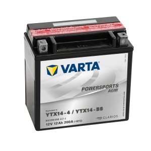 Varta AGM MC Batteri 12V 12Ah 200CCA YTX14-BS (YTX14-4)