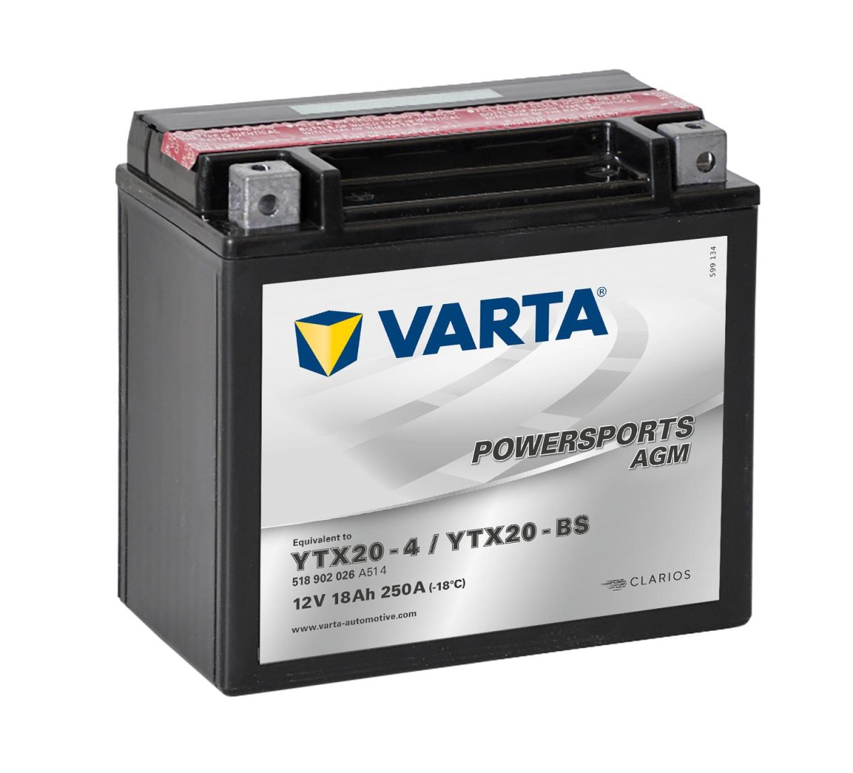 Varta Startbatteri Ytx20-Bs (177X88X156)
