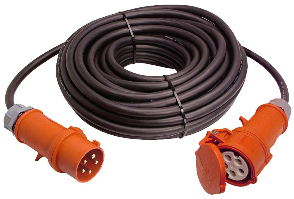 Skjøtekabel 5G2,5- 20 Mtr - 3-Fas, 400V - 16A