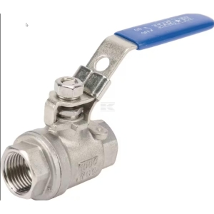 Kulekran rustfri 1" innvendig/innvendig gjenger med full gjennomstrømming