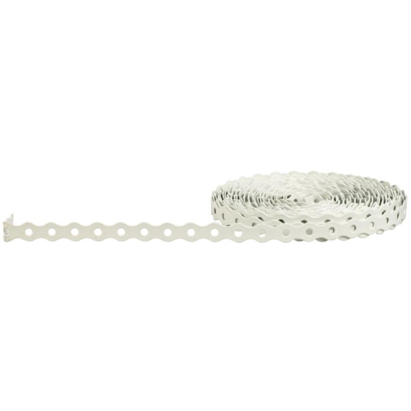 Patentband Hvit 12 Mm - 3 Mtr