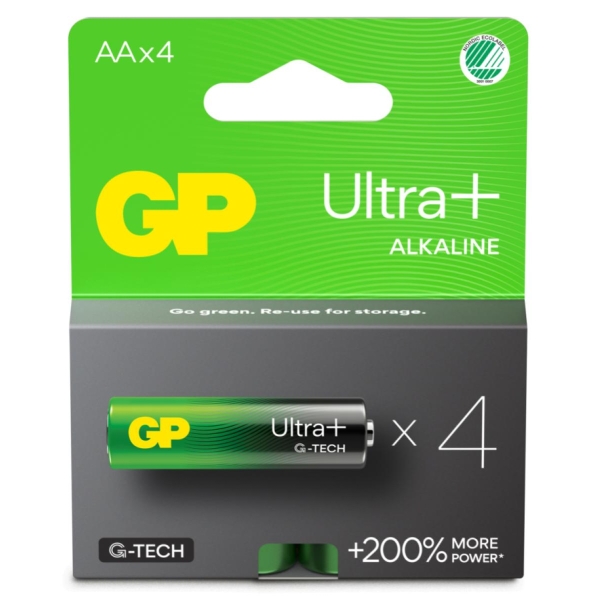 Batteri Ultra Plus AA, 4 stk