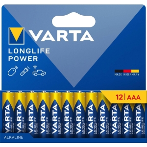 Batteri Longlife Power LR03 AAA, 12 stk, Varta