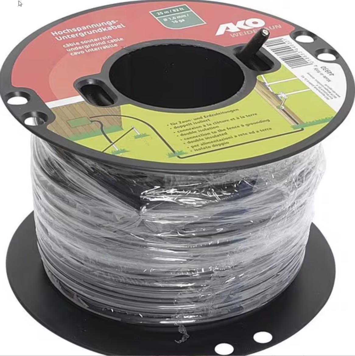 Jordkabel 1,6 mm - 25 Mtr, AKO