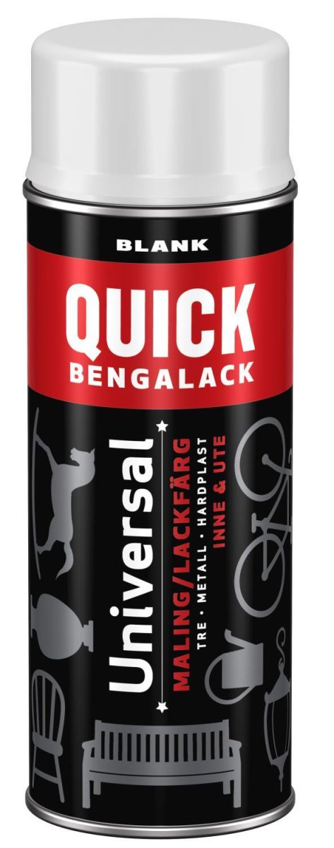 Quick Spraylakk Nr 01 Hvit Blank - 400 Ml