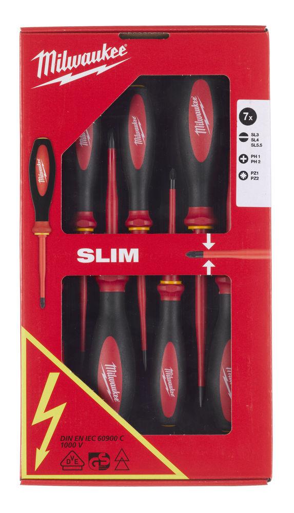 Skrutrekkersett Slim Vde 7-Del, Milwaukee