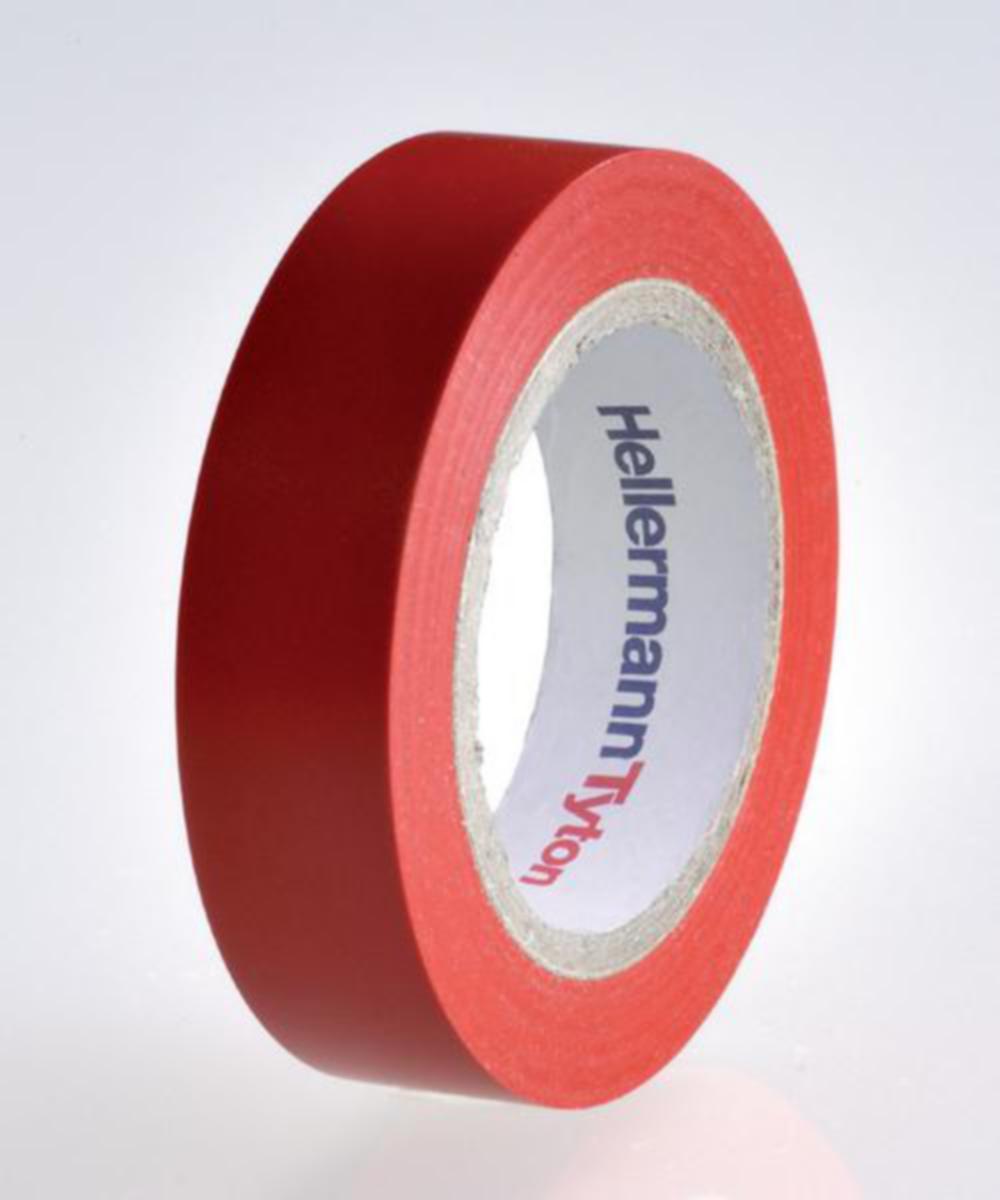 Elektroteip rød, 15 mm, 10 mtr, Hellermann