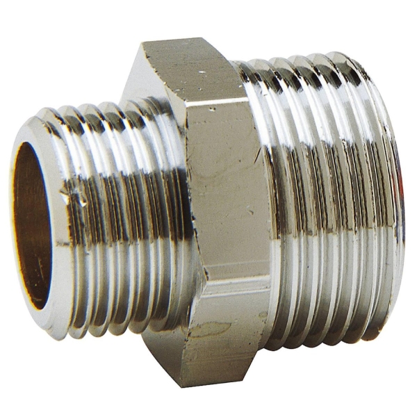 Ansats, messing  G1-1/4" X G 1" Gul