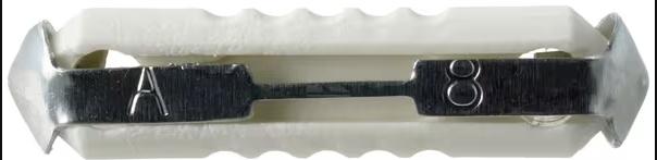 Porselensikring 8A x 25 mm, torpedo 6 stk, Kramp