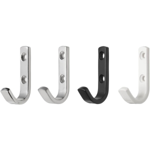 Garderobekrok 102,  80 x 19 mm - 2 Stk (Hvit)