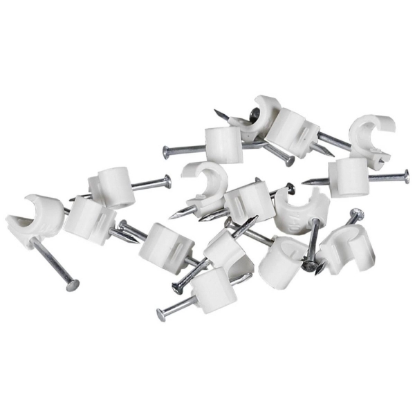 Ledningsklammer 7-10 Mm Hvit - 10 Stk