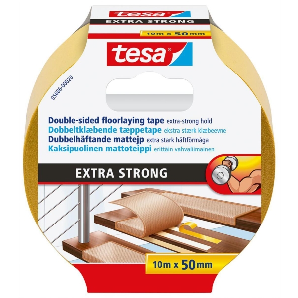 Dobbelsidig teip/Teppeteip 5686 50 mm x 10 mtr, Tesa