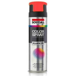 Merkspray Fluor Rød 500 ml, Soudal