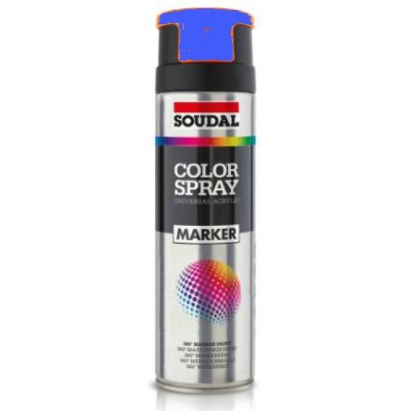 Merkspray Fluor Blå 500 ml, Soudal