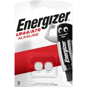 Knappcellebatterier LR44/A76 FSB2 2stk Alkaliske, Energizer