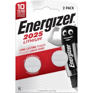 Batteri ENR Lithium CR2025 BP2, 2 stk, Energizer