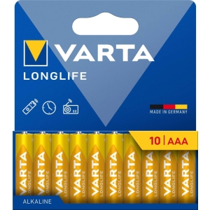 Batteri Longlife AAA 10 stk, Varta