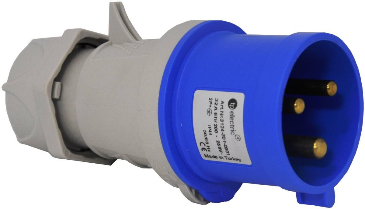 Støpsel Industri 16A 1-Fas 230V