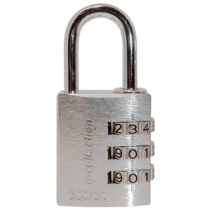 Hengelås kode 300/30 sølv, A-Collection