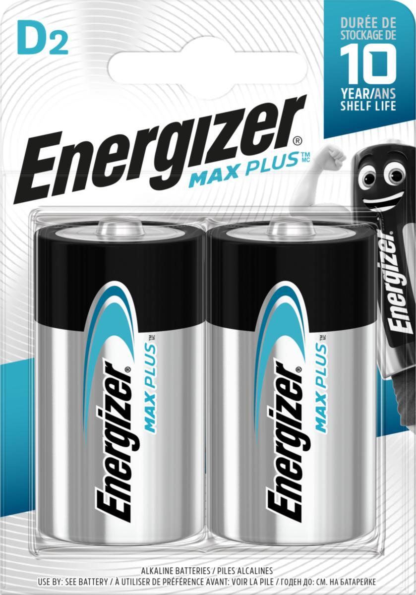 Batteri 2 stk Max Plus D/E95 BP2, Energizer