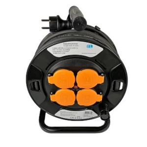 Kabeltrommel Gummi 25 mtr. 3X1,5 mm2,  4-Veis