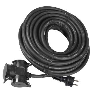 Skjøtekabel gummi 20 mtr, 3 x 2,5 mm2