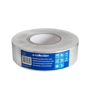 Aluminiumstape trådforsterket  50 mm x 50 mtr. A-Collection