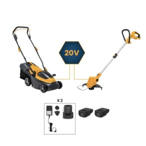 Gressklipper 136e med trimmer GT 100e, 2x2Ah batteri og lader, Stiga