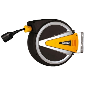 Kabeltrommel for veggmontering 12 mtr. 3G 2.5mm2, Ironside