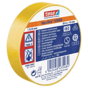 Eltape 53988 Gul 19 mm x 20 mtr, Tesa