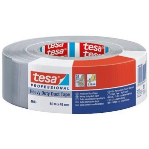 Tekstiltape 4663 Sølv 48 mm x 50 mtr, Tesa