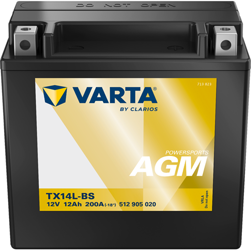 VARTA AGM MC Batteri 12V 12AH 200CCA (150x87x146mm) +høyre YTX14L-BS