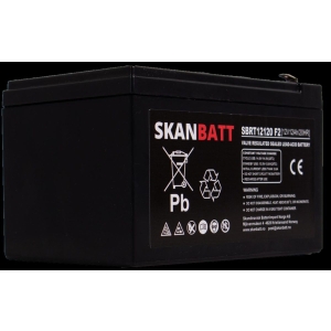SKANBATT AGM Batteri 12V 12AH (151x98x95mm) F2
